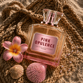 Pink Opulence 100ML perfume bottle by Majestic Perfumes India, elegant pink design with a sleek glass finish.