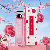 Majestic Perfumes India Endora 100ML perfume bottle with elegant design and clear glass, showcasing the fragrance container.