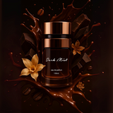 Dark Mist perfume bottle by Majestic Perfumes India, 100ml, with sleek black design and elegant packaging visible.