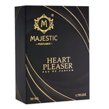 Majestic Perfumes India Heart Pleaser 50ML perfume bottle with floral design and elegant packaging.
