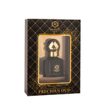 Majestic Perfumes India Precious Oud 10ml perfume bottle with a sleek design, displayed on a neutral background.