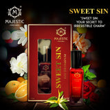 Sweet Sin 20ML perfume bottle by Majestic Perfumes India, showcasing the elegant packaging and fragrance design.