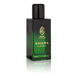Majestic Perfumes India Khalifa 100ML perfume bottle with elegant design and gold accents on a neutral background