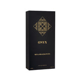 Majestic Perfumes India Onyx 100ML perfume bottle with sleek black design and silver cap displayed on a white background.