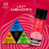Bottle of Last Memory perfume by Majestic Perfumes India with elegant design and floral scent notes.