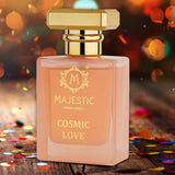 Cosmic Love perfume bottle by Majestic Perfumes India, 50ML, with a sleek design and cosmic-inspired label.