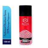 Last Memory perfume bottle by Majestic Perfumes India, elegant glass container with a sleek design and floral accents.