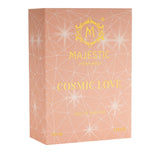 Majestic Perfumes India Cosmic Love 50ML perfume bottle with sleek design and cosmic-themed label on a white background.