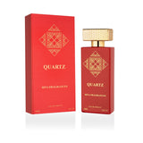 Majestic Perfumes India Quartz 100ML perfume bottle with clear glass and elegant design, showcasing the luxurious fragrance.
