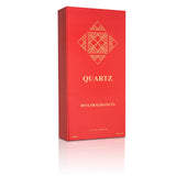 Majestic Perfumes India Quartz 100ML perfume bottle with clear glass and silver cap, elegant design.