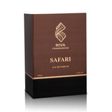 Majestic Perfumes India Safari 100ML perfume bottle with elegant design and clear branding on a neutral background.