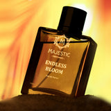 Majestic Perfumes India Endless Bloom 100ML perfume bottle with elegant floral design and clear display label.