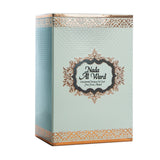 Majestic Perfumes India Nada Al Ward 12ml perfume bottle with elegant floral design and clear glass showing the fragrance inside.