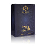 Majestic Perfumes India Envy Laced 100ML perfume bottle with elegant design and clear label, displayed against a neutral background.