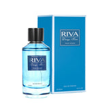 Majestic Perfumes India Riva Deep Sea 100ml perfume bottle with blue and silver design, showcasing the luxury fragrance packaging.