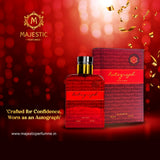 Majestic Perfumes India Autograph Femme 100ml perfume bottle with elegant design and silver accents.