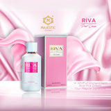 Majestic Perfumes India RIVA Pink Dream 100ml perfume bottle with pink accents and elegant packaging.
