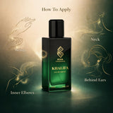 Majestic Perfumes India Khalifa 100ML fragrance bottle with elegant design and clear labeling, displayed on a neutral background.