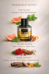 Golden bottle of Majestic Perfumes India Flair Gold 100ML perfume with elegant packaging and gold accents.