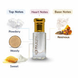 Majestic Perfumes India Oud Mukhallat 12ml bottle with intricate packaging, showcasing a traditional fragrance blend.