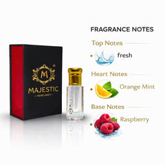 Blue Desire 12ml perfume bottle by Majestic Perfumes India, featuring a sleek blue design and elegant packaging.