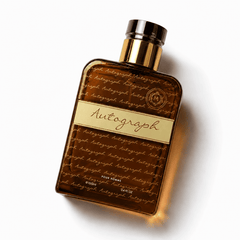 Majestic Perfumes India Autograph Homme 100ml perfume bottle with sleek design and silver cap.