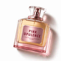 Pink Opulence perfume bottle by Majestic Perfumes India, 100ML, with elegant pink packaging and sleek design.