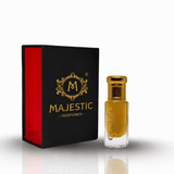 Bottle of KHAFOOF 12ML perfume by Majestic Perfumes India, showcasing the sleek packaging and label design.
