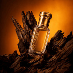 Majestic Perfumes India Divine Oud 12ml fragrance bottle with elegant packaging, showcasing a luxurious oud perfume for men and women.
