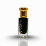 Majestic Perfumes India Ruh Khus 12ml bottle with intricate design, showcasing the traditional perfume packaging.