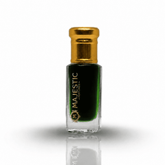 Majestic Perfumes India Ruh Khus 12ml bottle with intricate design, showcasing the traditional perfume packaging.