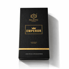 Elegant bottle of Emperor 100ML perfume by Majestic Perfumes India with a sleek design and luxurious packaging.