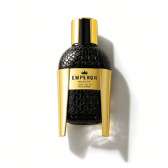 Majestic Perfumes India Emperor 100ML fragrance bottle with sleek design and elegant cap on a white background.