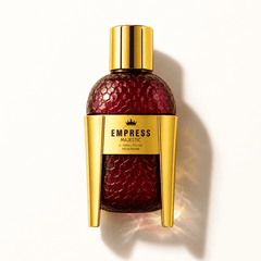 Majestic Perfumes India Empress 100ML perfume bottle with elegant design and floral accents on a white background