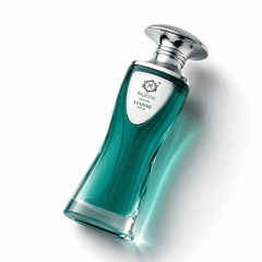 Vianne 100ML perfume bottle from Majestic Perfumes India, elegant glass container with a sleek design and silver cap.