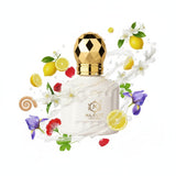 Majestic Perfumes India Oud Zahra 10ml perfume bottle with elegant design and amber-colored liquid inside.